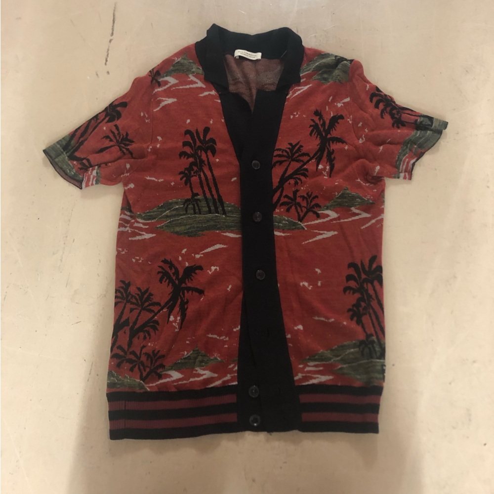 Scotch and Soda Men’s knitted Hawaiian Palms Cardigan Size M.